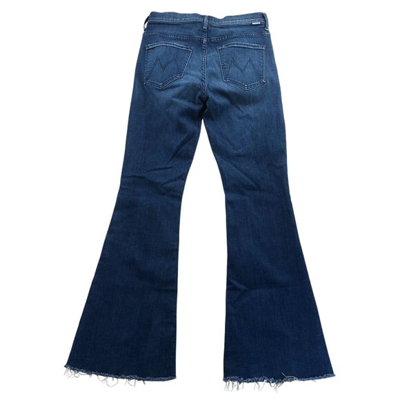 Mother Woman's Jeans Size 27 The Weekender Fray Blue Denim Flared Jeans - Picture 2 of 16